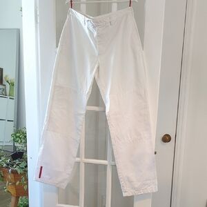 PRADA vintage sport collection 90s red tab pants